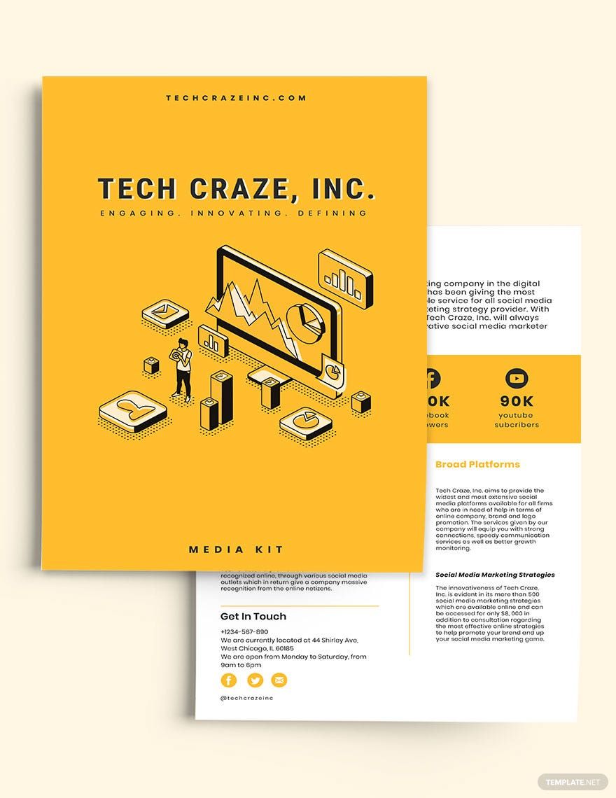 Marketing Media Kit Template Word, Apple Pages, PSD, Publisher