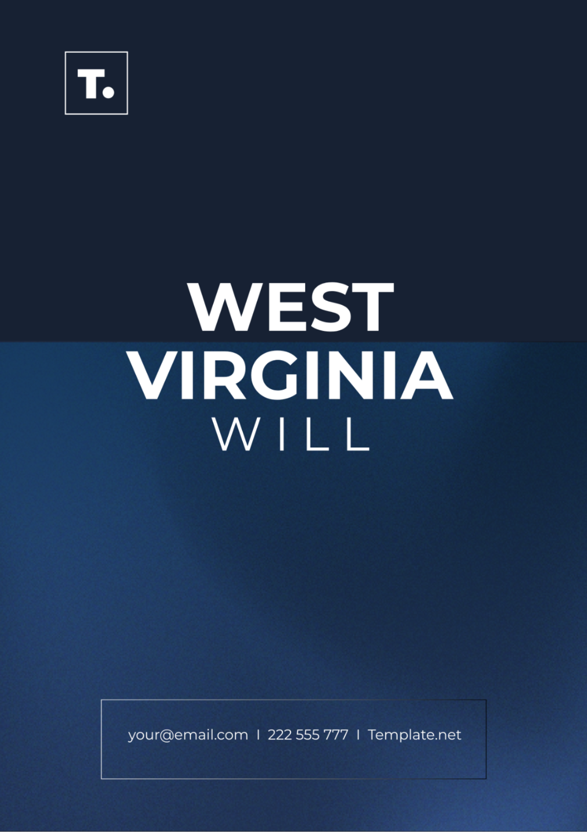 West Virginia Will Template