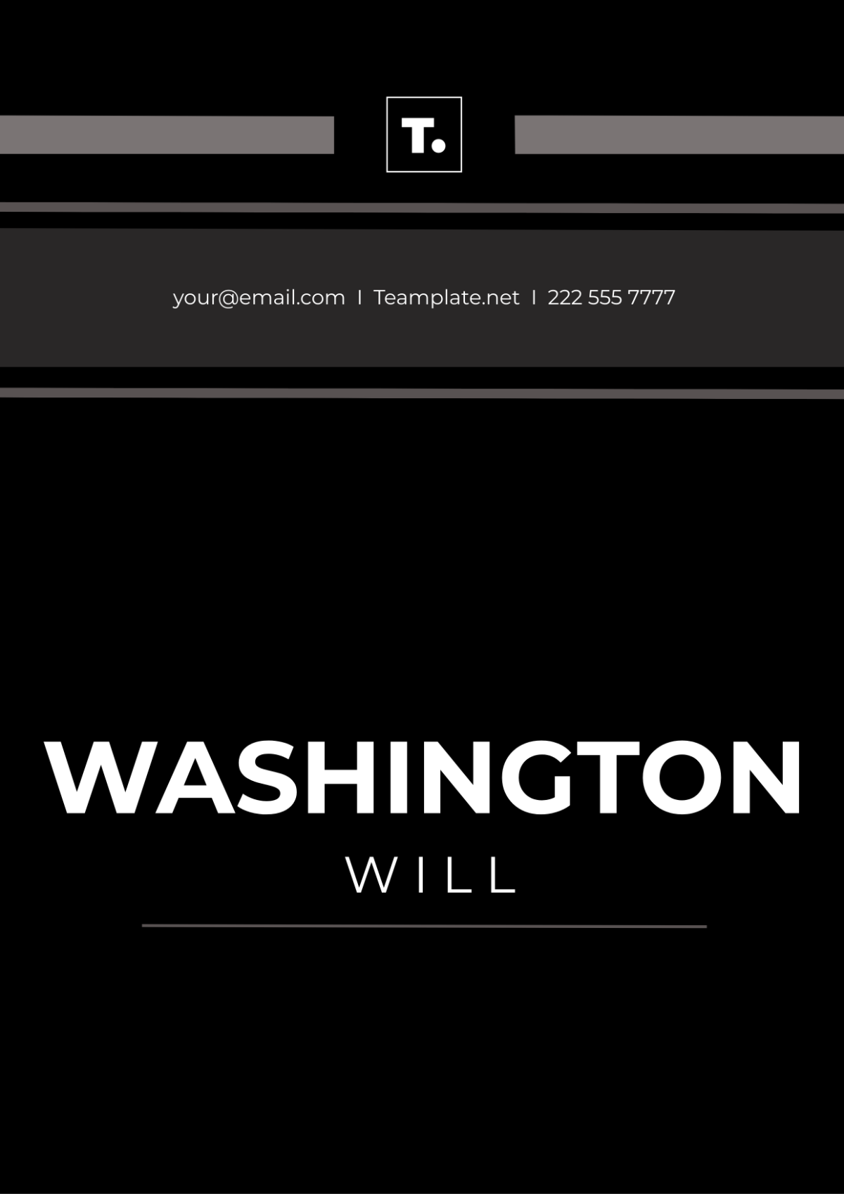 Washington Will Template