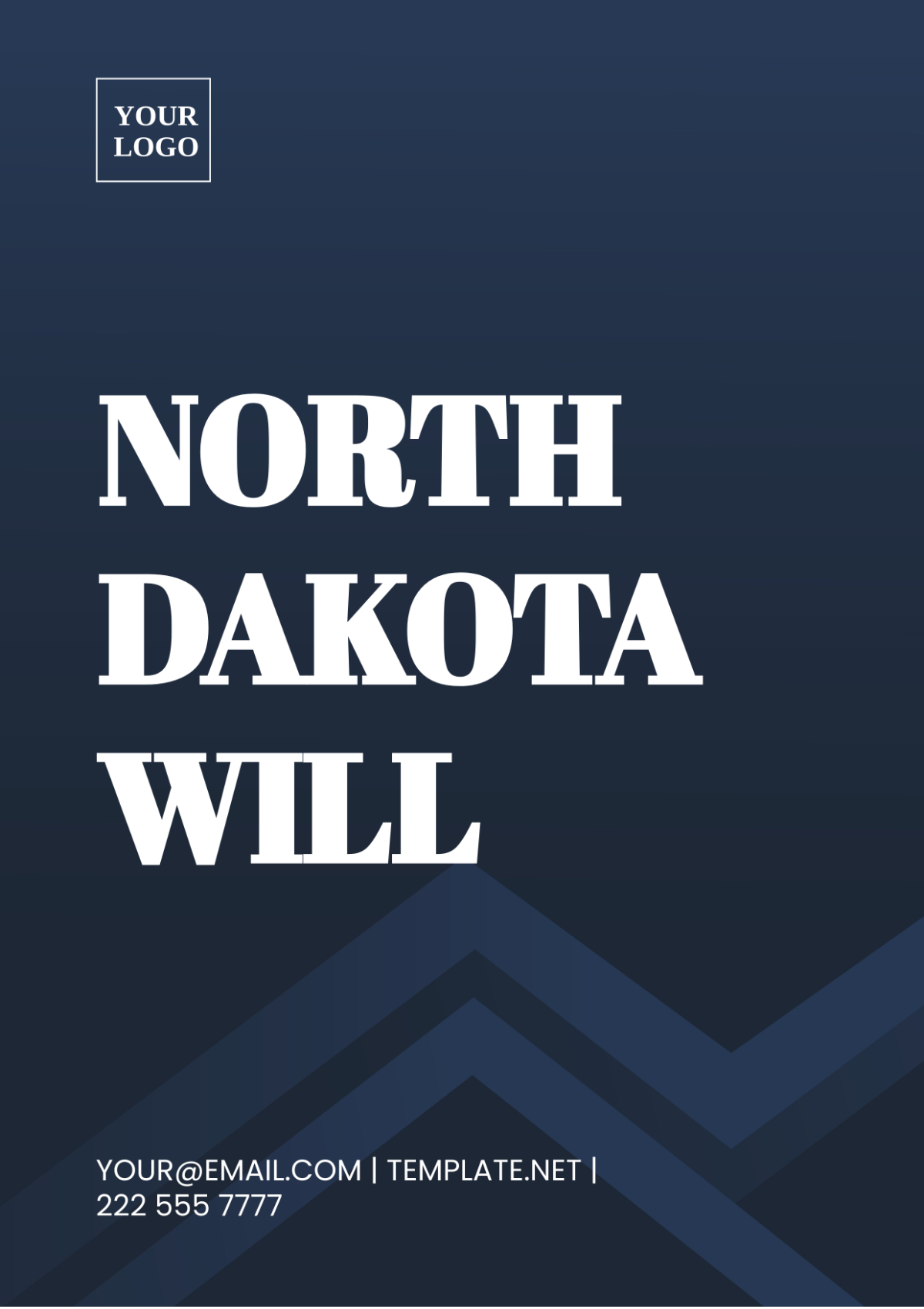 Free North Dakota Will Template