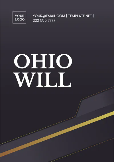 Free Ohio Will Template to Edit Online