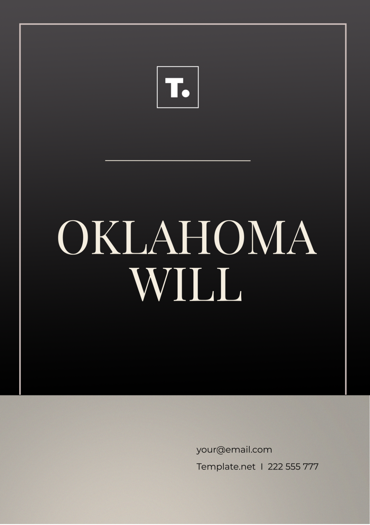 Oklahoma Will Template
