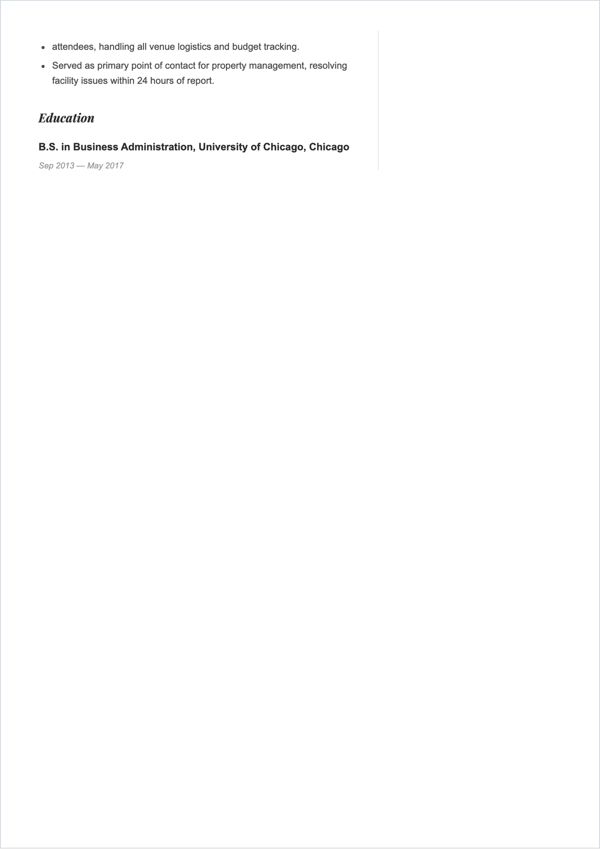 Free Office Administrator ATS Resume Summary Template