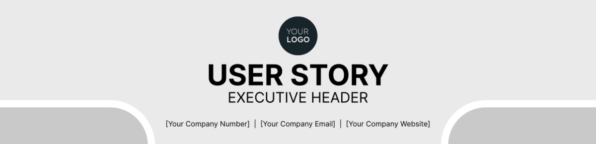 User Story Executive Header Template