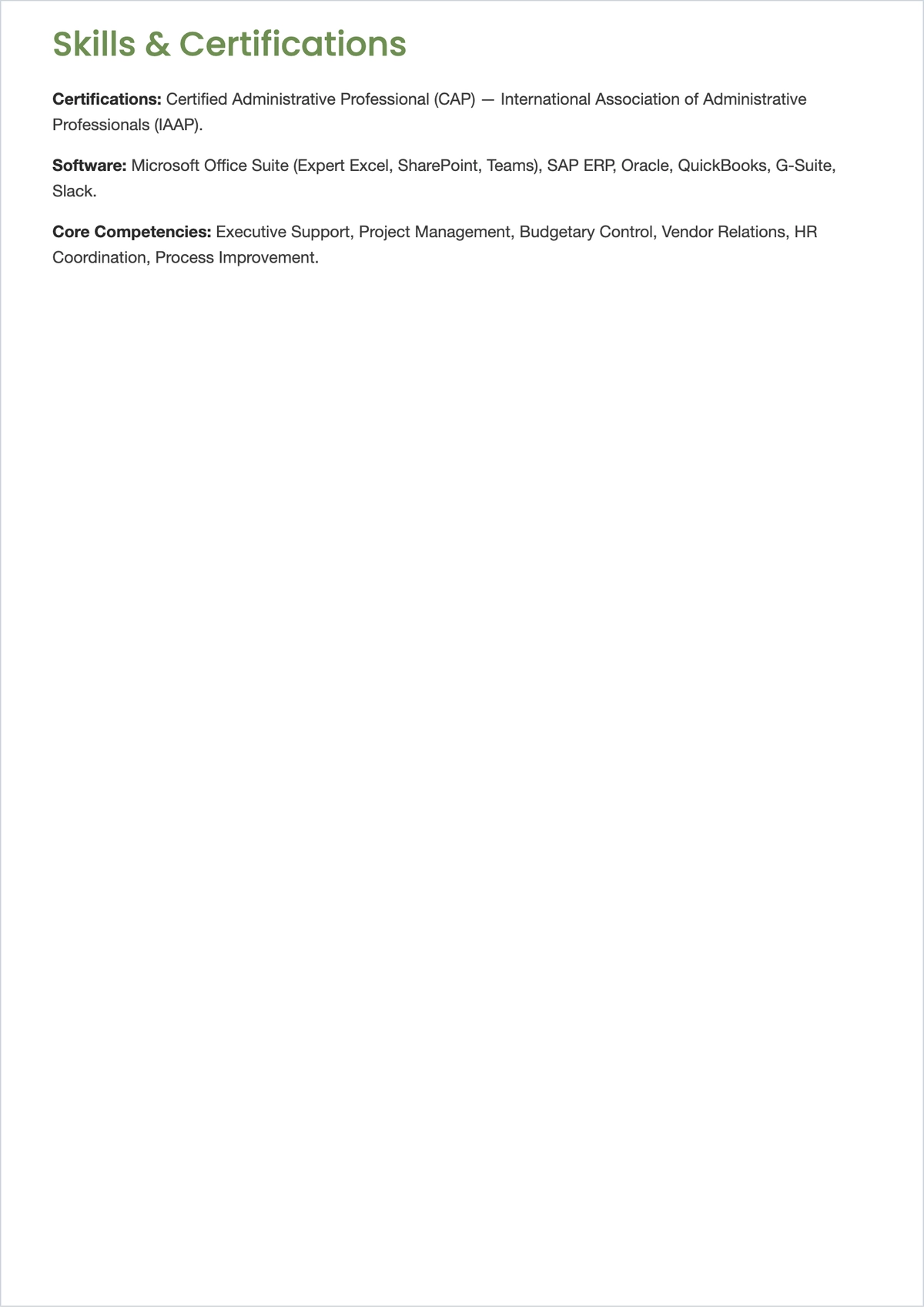 Free Administration ATS Resume Summary Template, AI Resume Builder