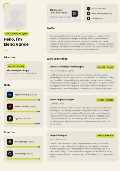 Free Design ATS Resume Summary Template, AI Resume Builder