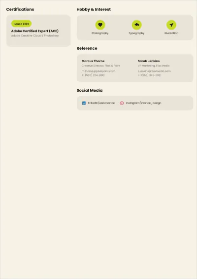 Free Design ATS Resume Summary Template, AI Resume Builder