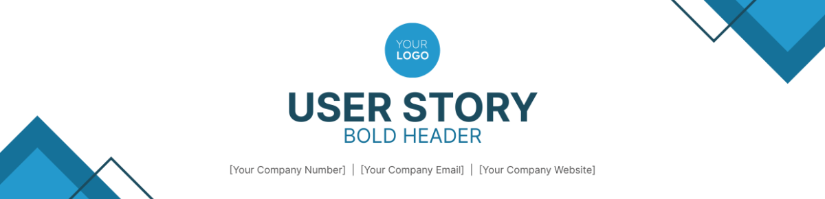 User Story Bold Header Template
