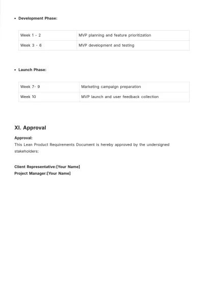 Free Lean Product Requirements Document Template to Edit Online