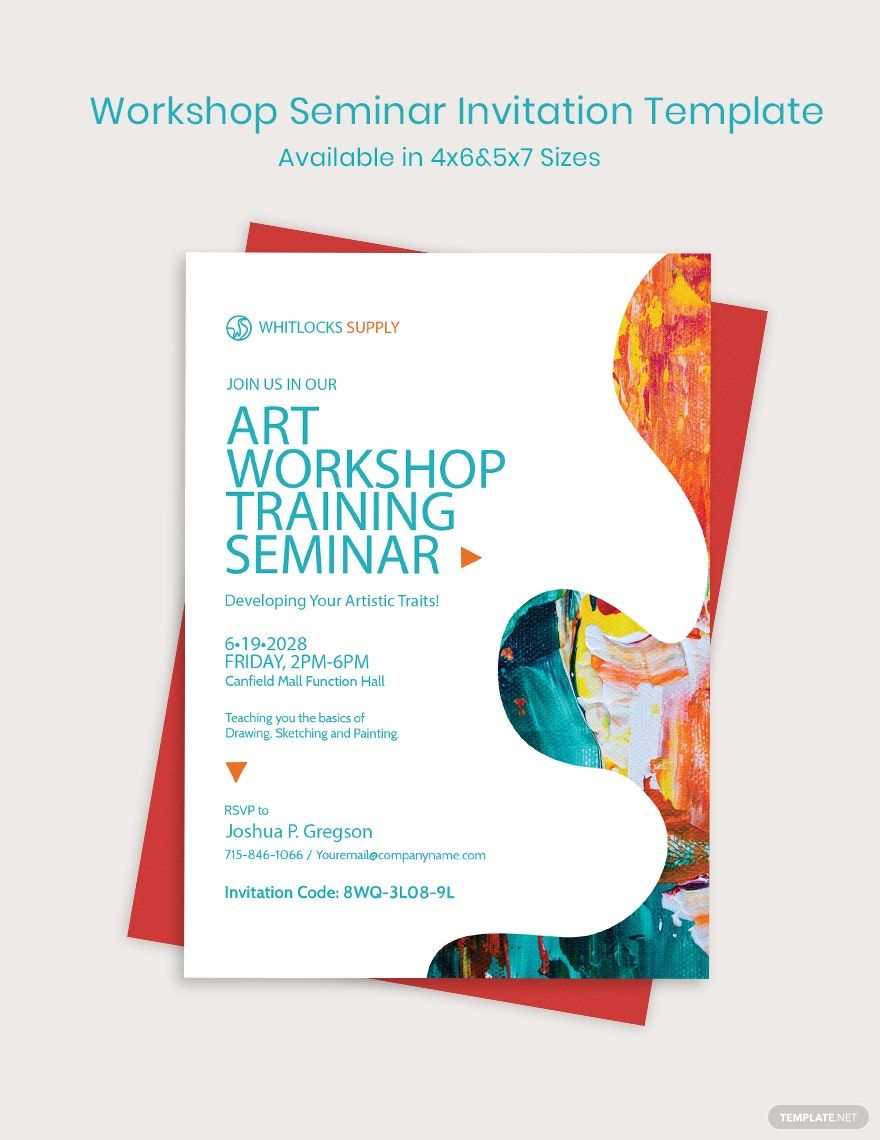 Workshop Seminar Invitation Template