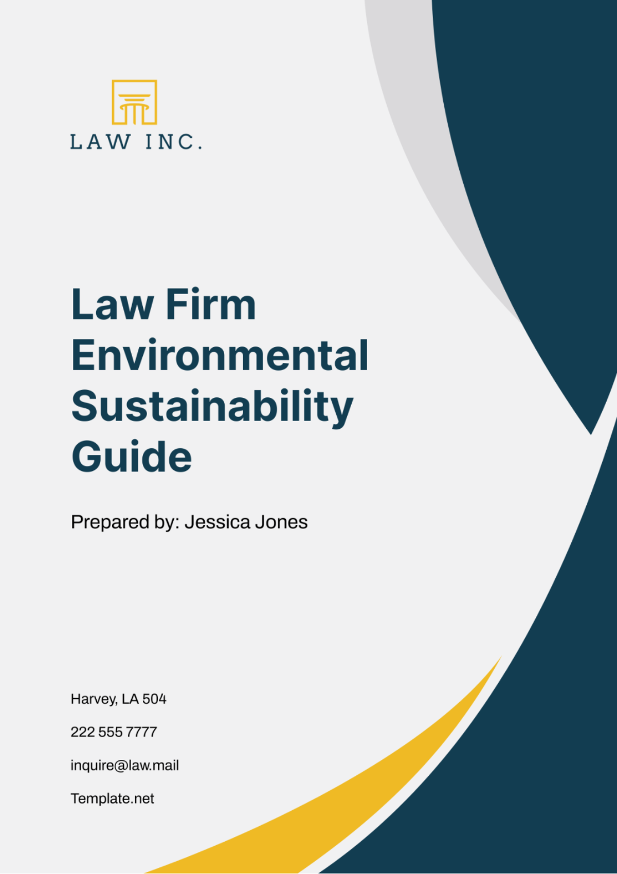 Law Firm Environmental Sustainability Guide Template - Edit Online & Download