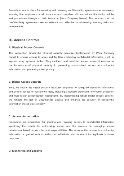 Free Law Firm Confidentiality Procedure Template to Edit Online