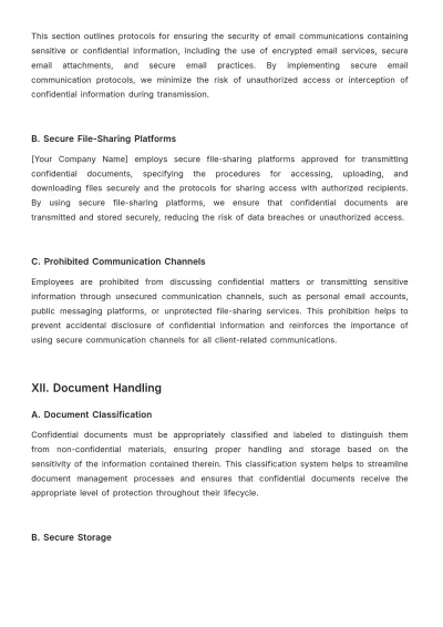 Free Law Firm Confidentiality Procedure Template to Edit Online