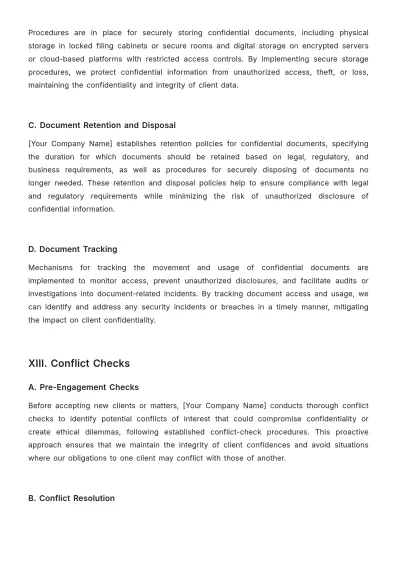 Free Law Firm Confidentiality Procedure Template to Edit Online