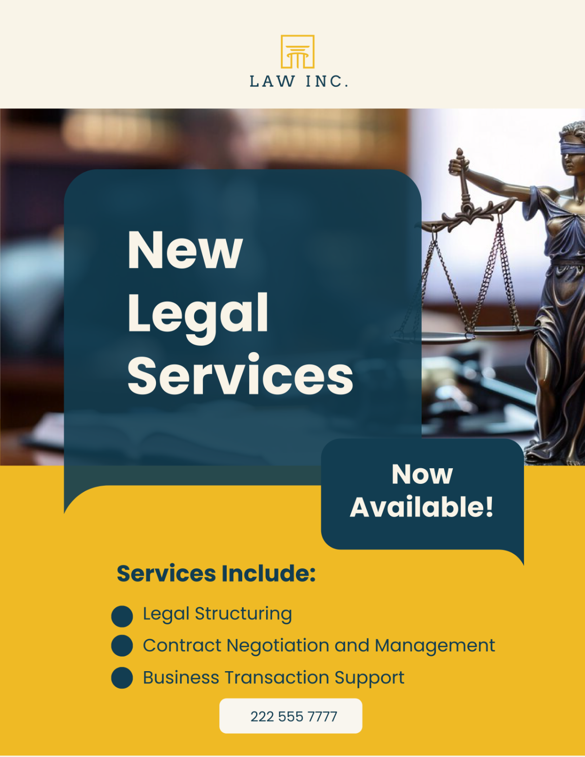 Law Firm Announcement Flyer Template