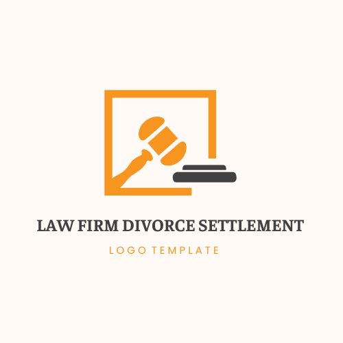 Law Firm Divorce Settlement Logo Template