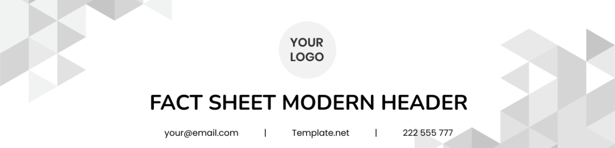 Fact Sheet Modern Header Template