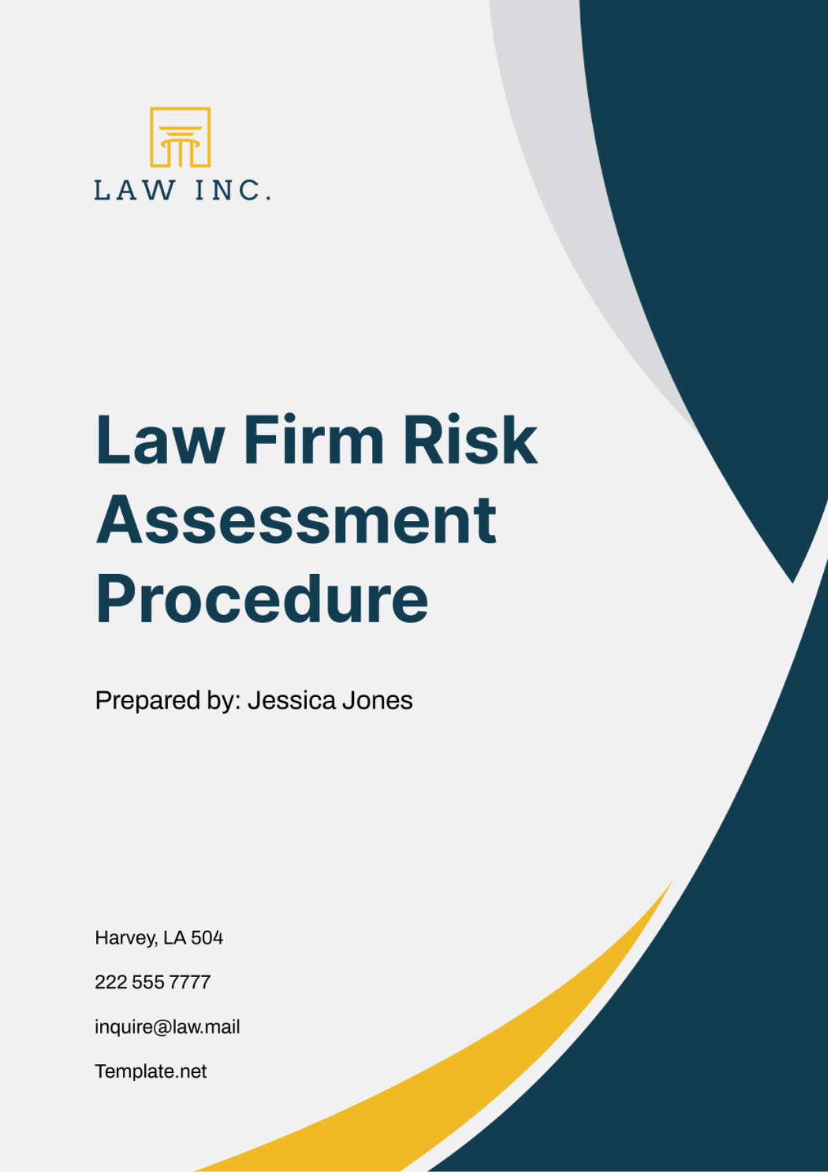 Law Firm Risk Assessment Procedure Template - Edit Online & Download