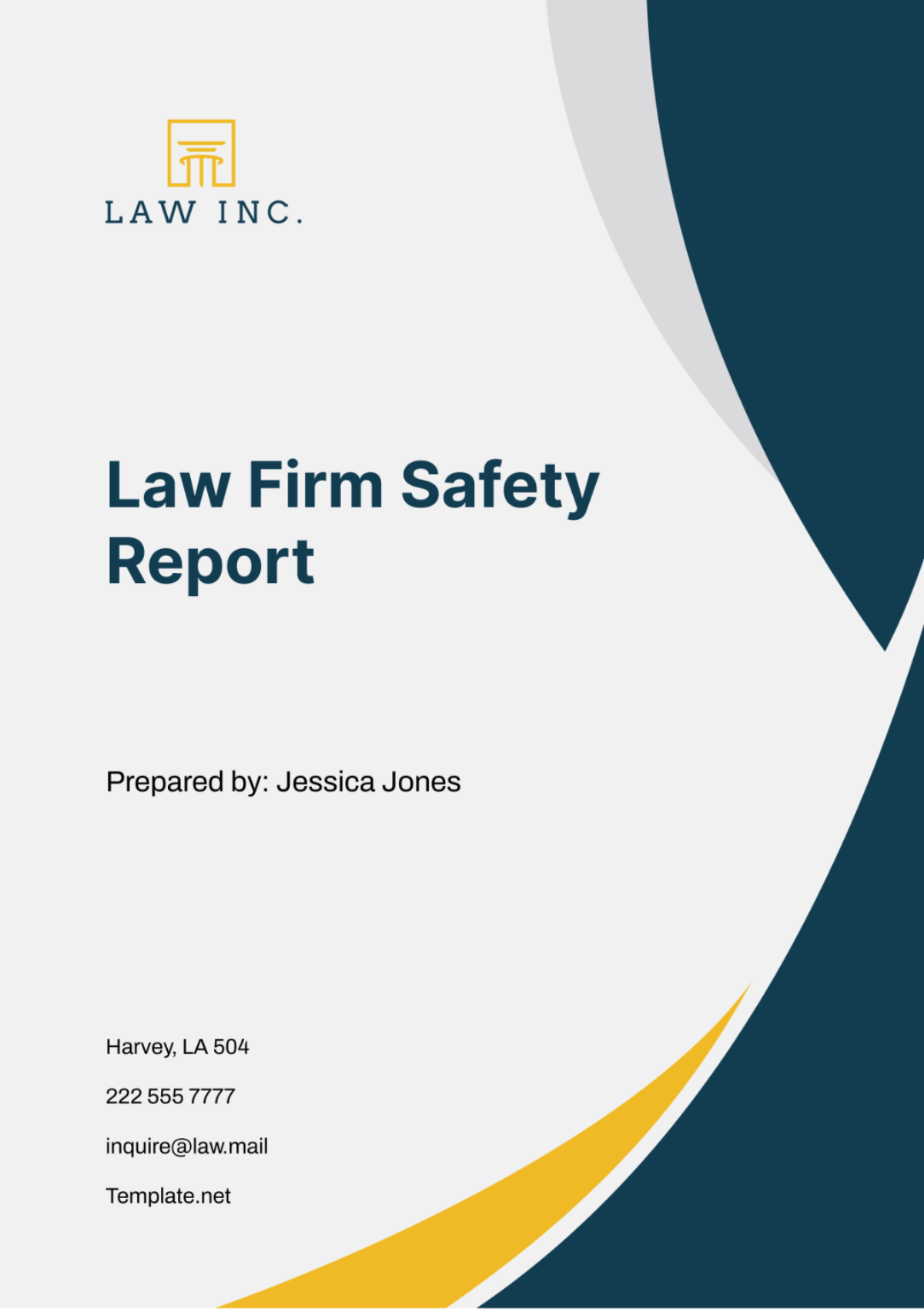 Law Firm Safety Report Template - Edit Online & Download