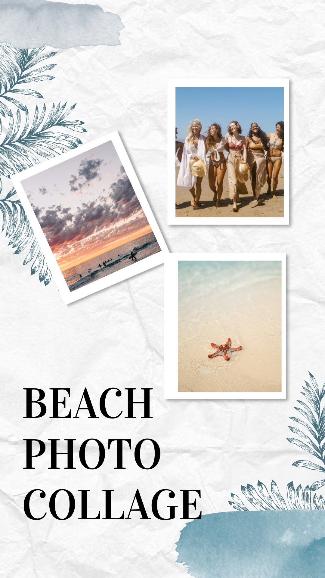 Beach Photo Collage Template
