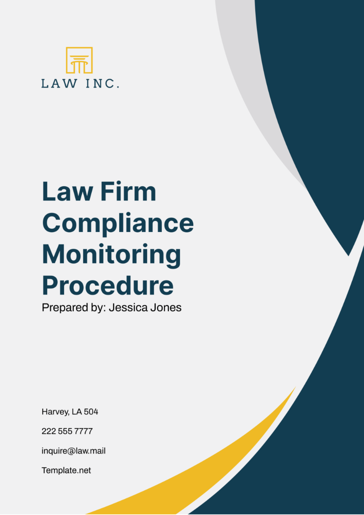 Law Firm Compliance Monitoring Procedure Template