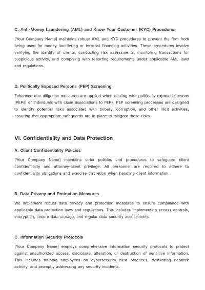 Free Law Firm Compliance Monitoring Procedure Template to Edit Online