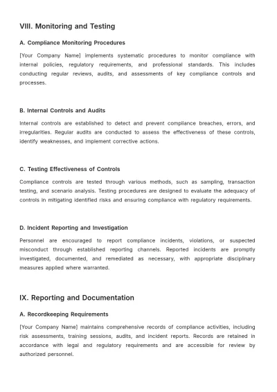 Free Law Firm Compliance Monitoring Procedure Template to Edit Online