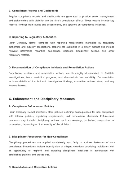 Free Law Firm Compliance Monitoring Procedure Template to Edit Online