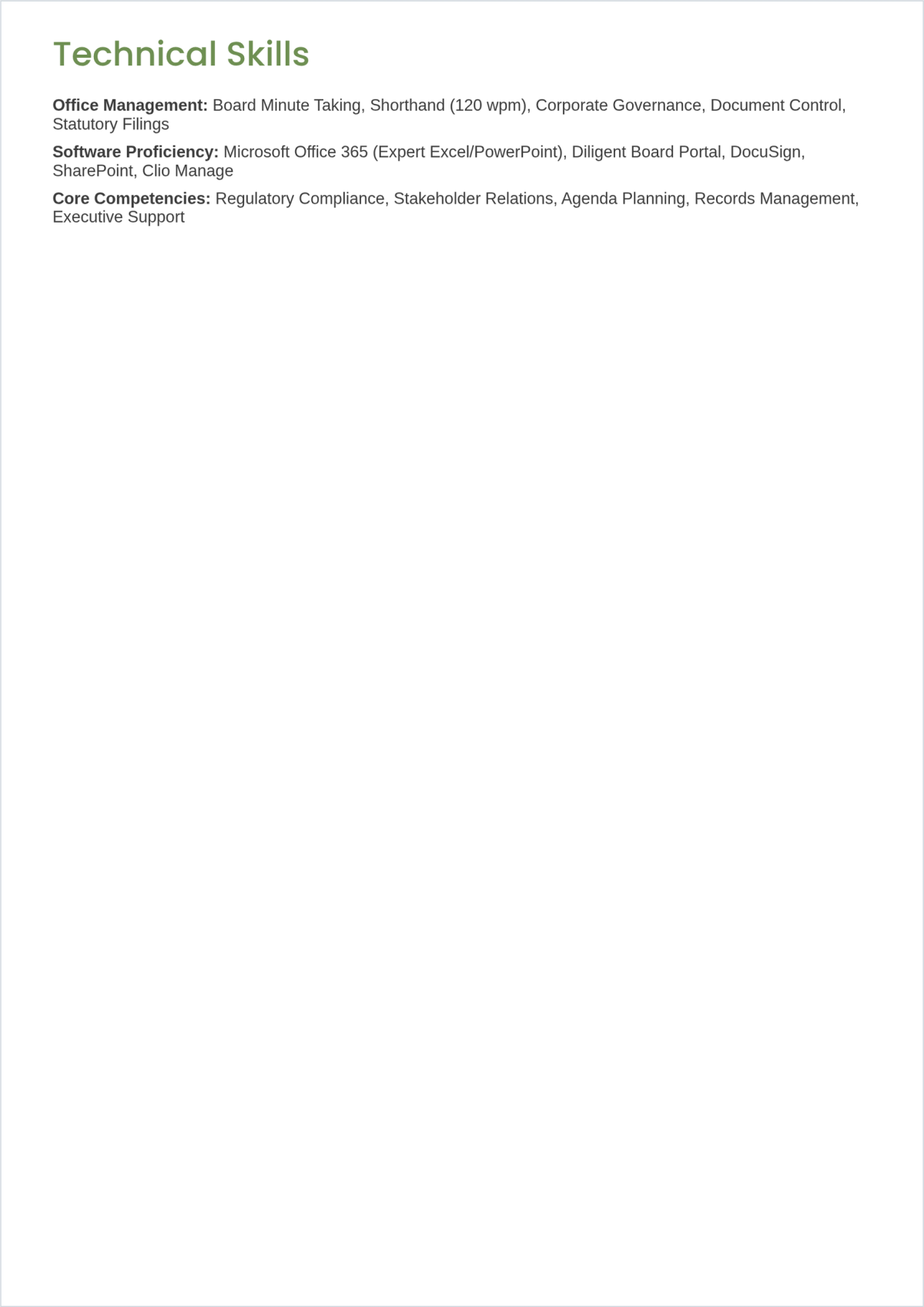 Free Secretary ATS Resume Summary Template, AI Resume Builder