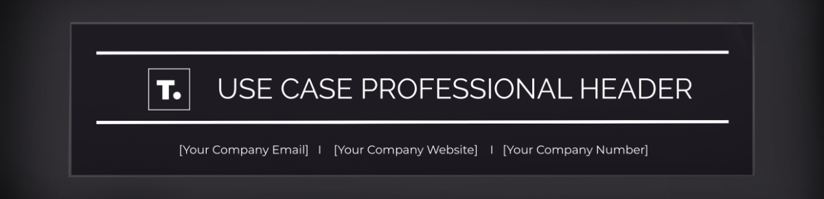 Use Case Professional Header Template