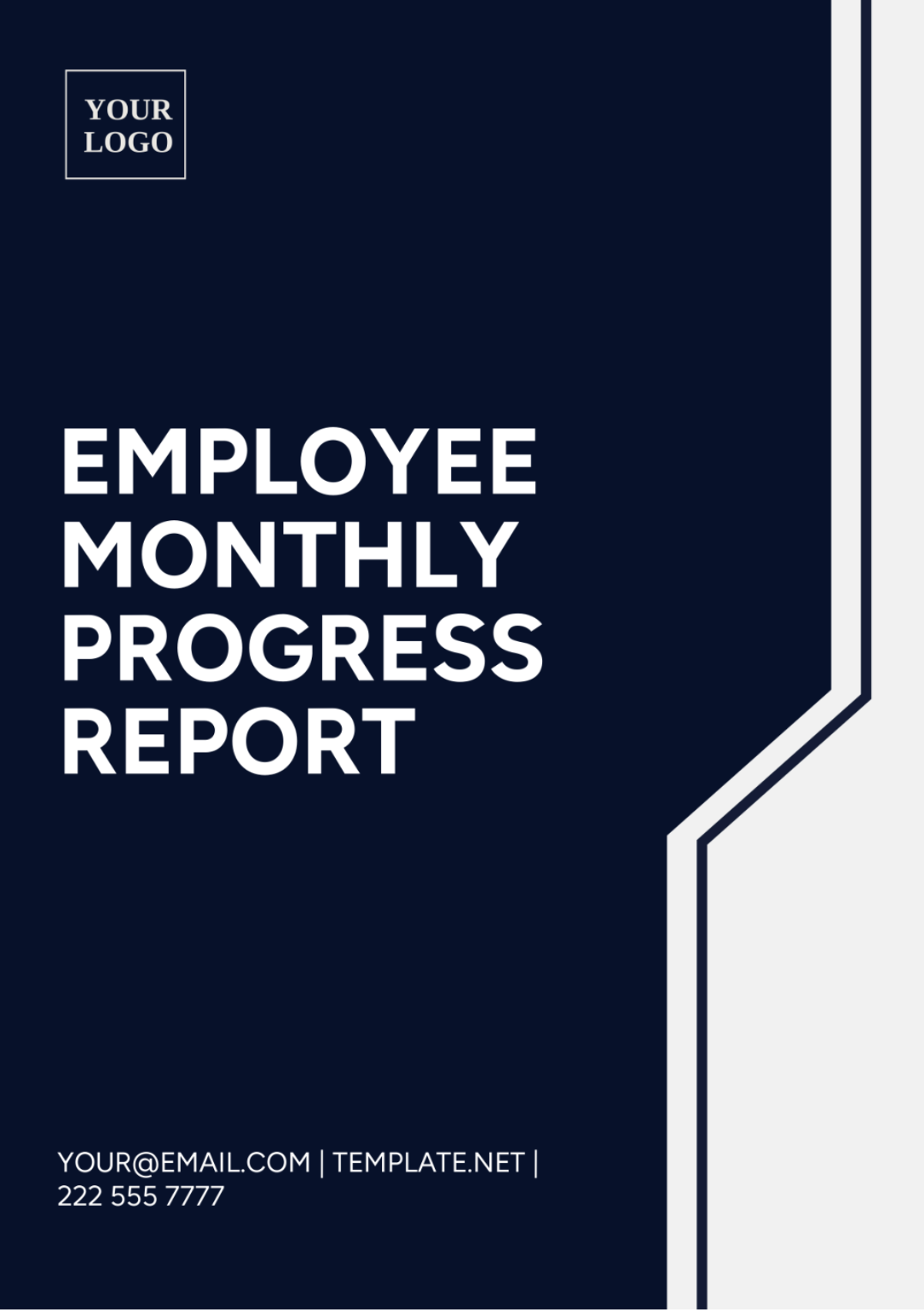 Employee Monthly Progress Report Template