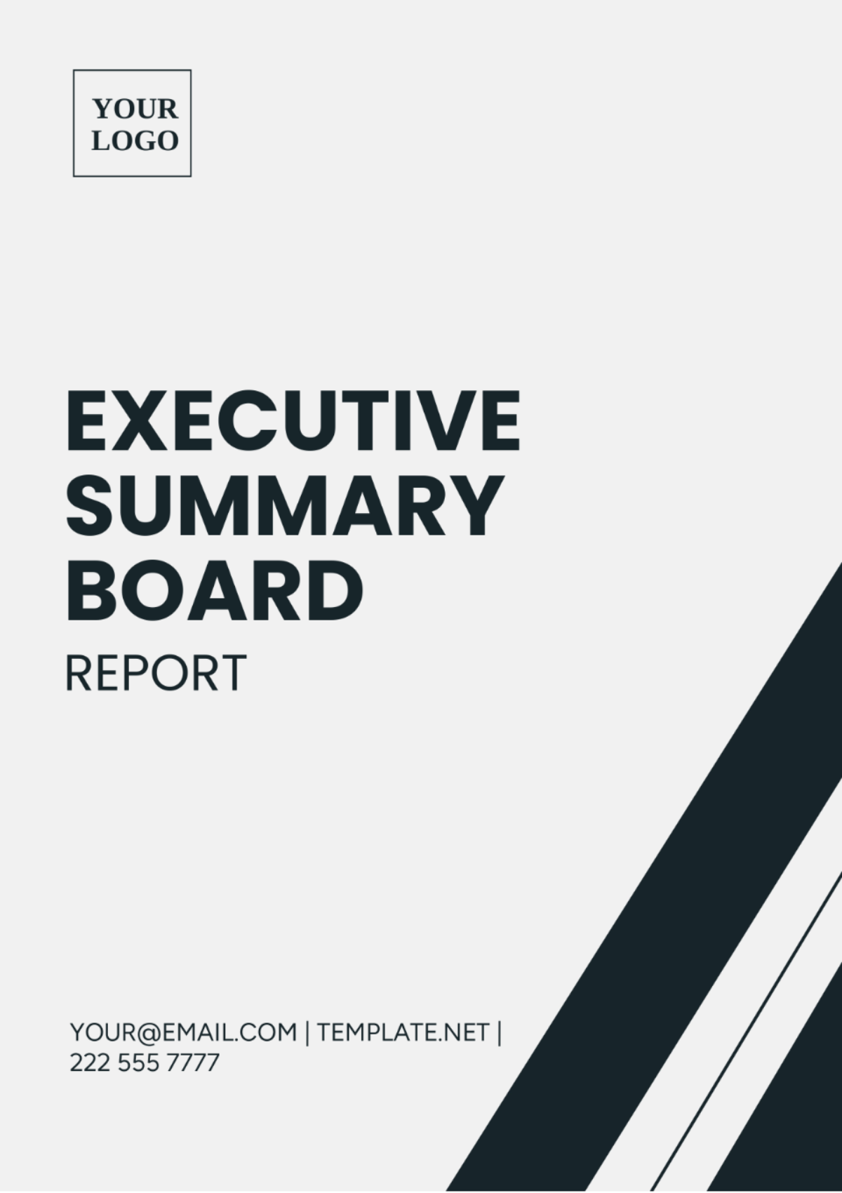 Executive Summary Board Report Template