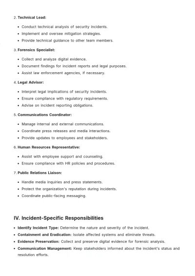 Free Incident Response Team Charter Template to Edit Online