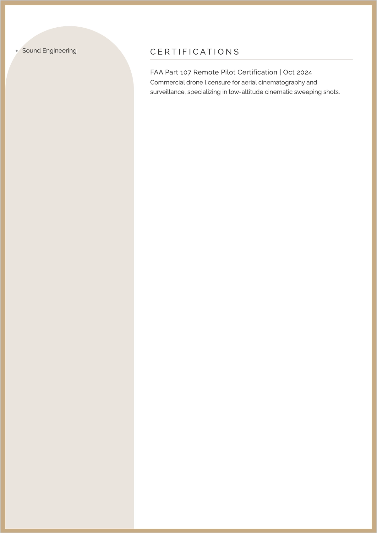 Free Student Video ATS Resume Template, AI Resume Builder