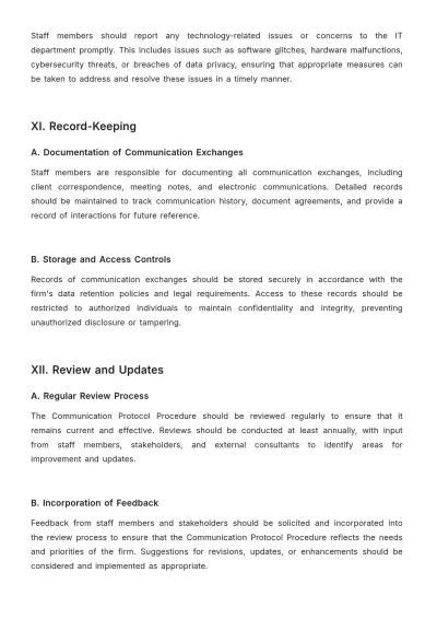 Free Law Firm Communication Protocol Procedure Template to Edit Online