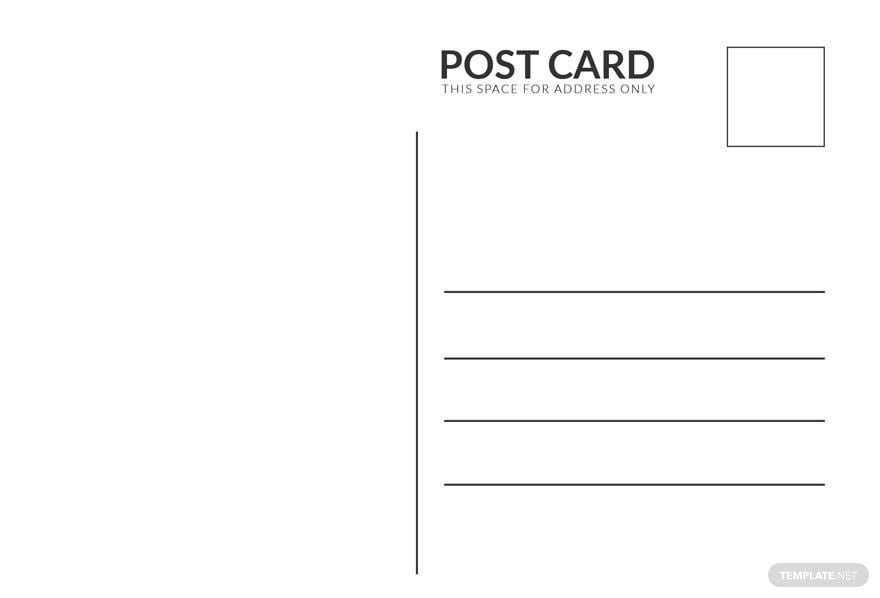 Blank White Index Postcard Template