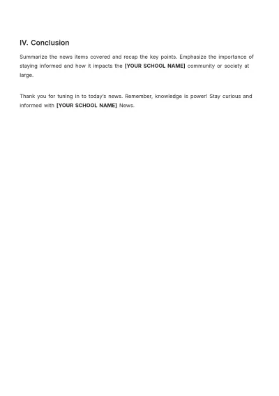Free News Script For Students Template to Edit Online