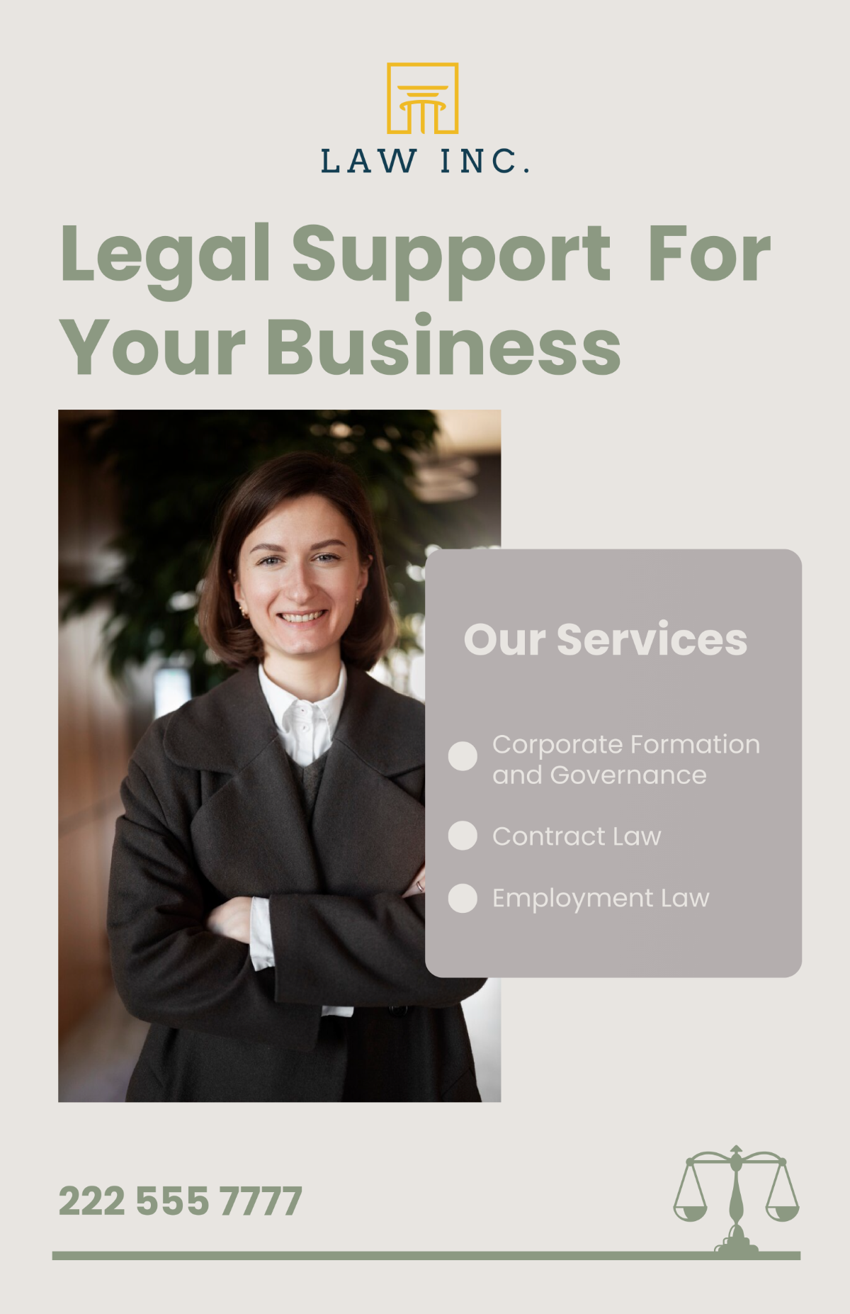 Law Firm Business Poster Template
