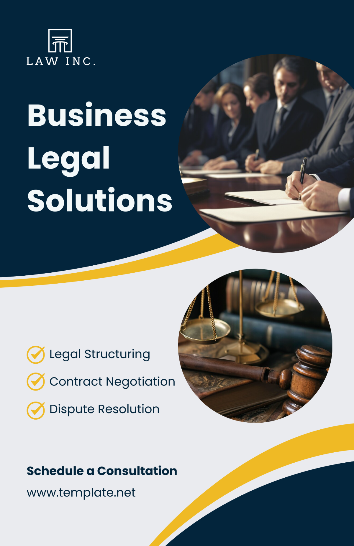 Law Firm Service Poster Template