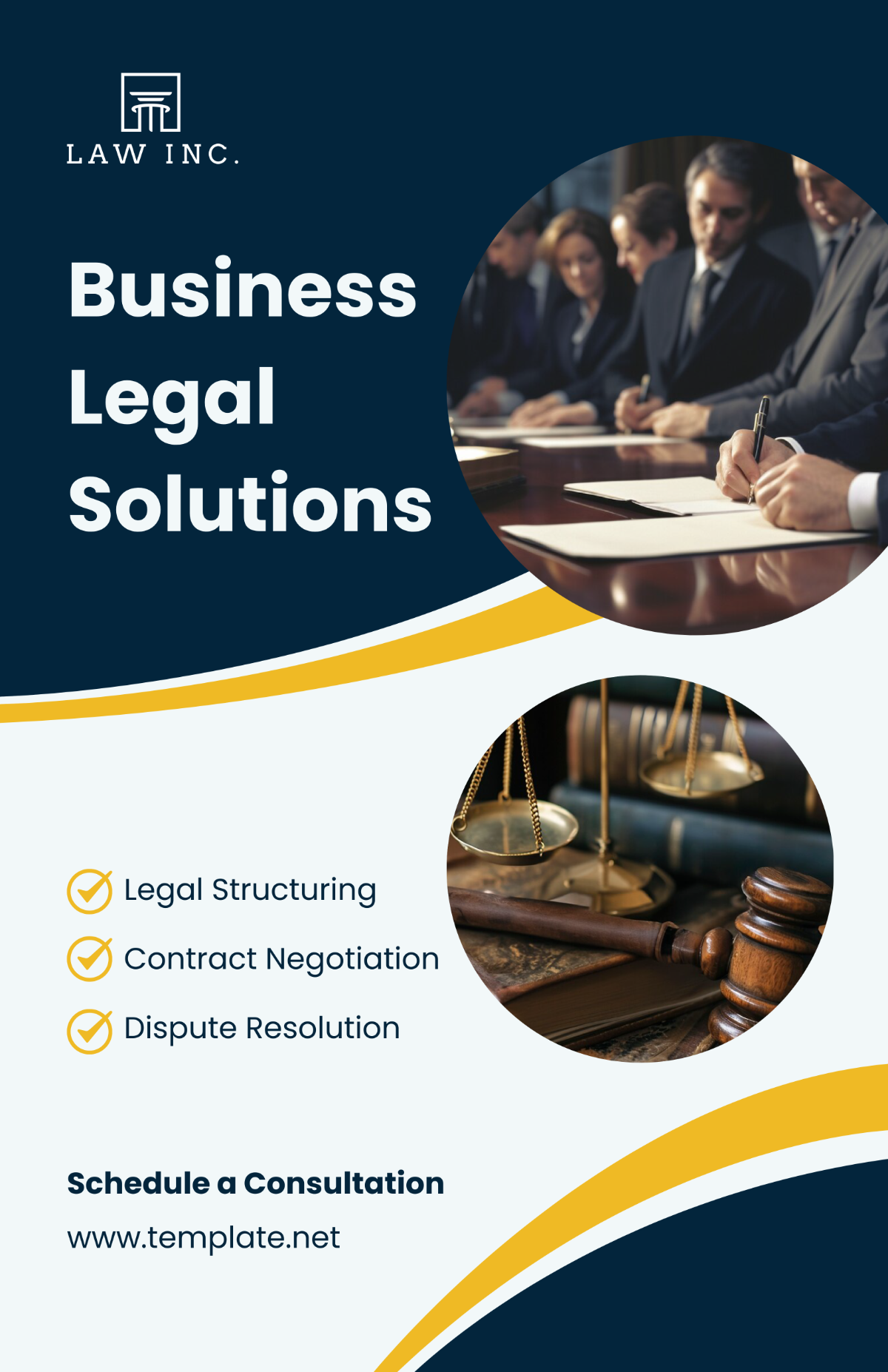 Law Firm Service Poster Template