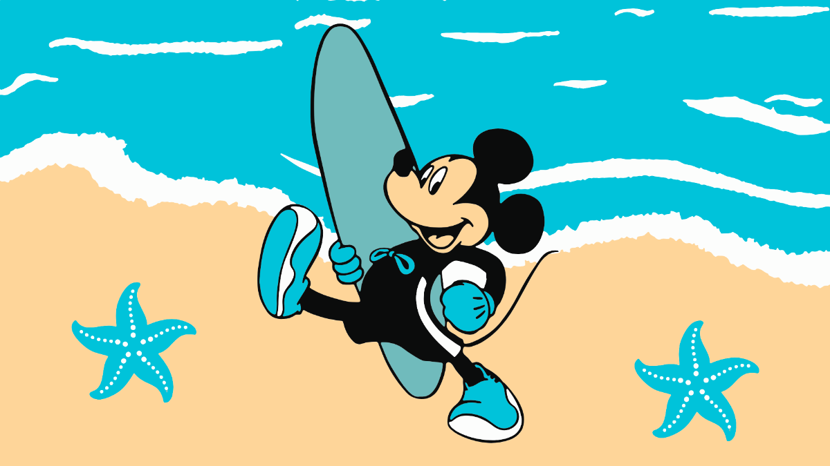 Mickey Mouse Summer Background