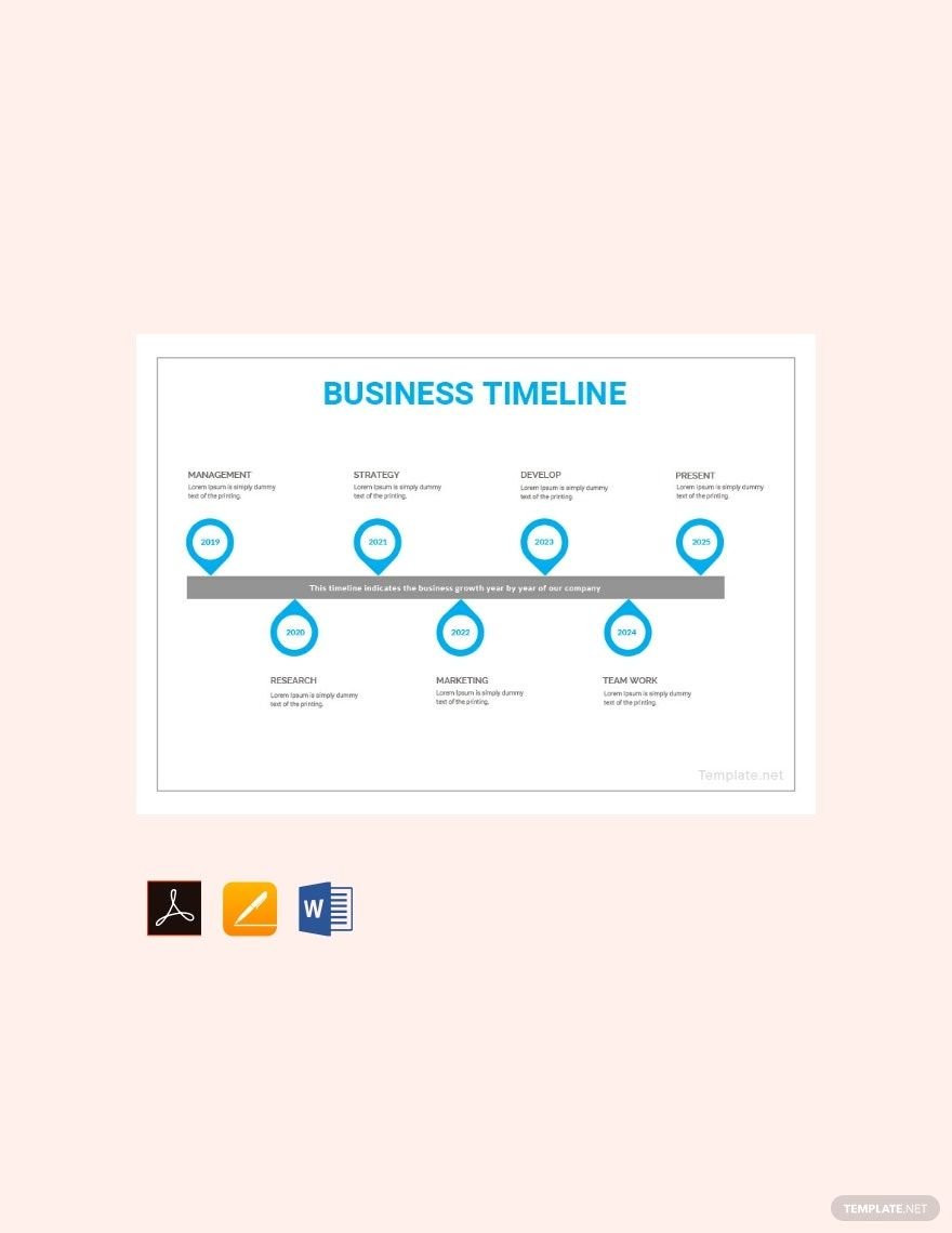Editable Business Timeline Template