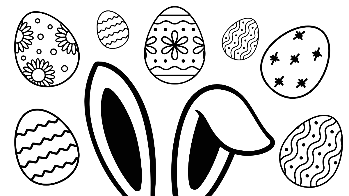 Black And White Easter Background