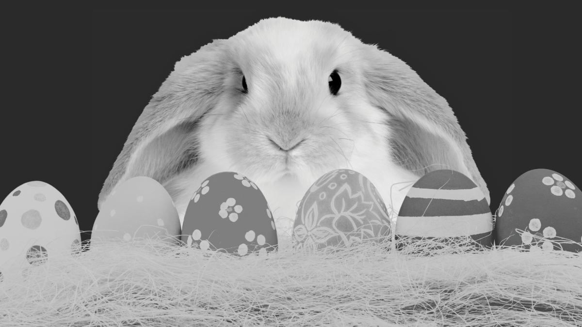 Black And White Easter Background