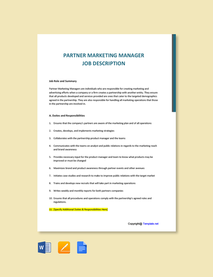 HR Business Partner Manager Job AD/Description Template - Google Docs