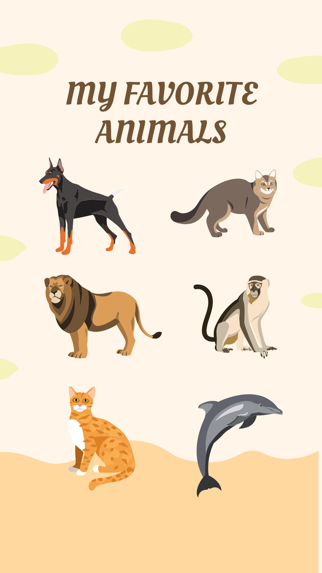 Free Aesthetic Animal Collage Template