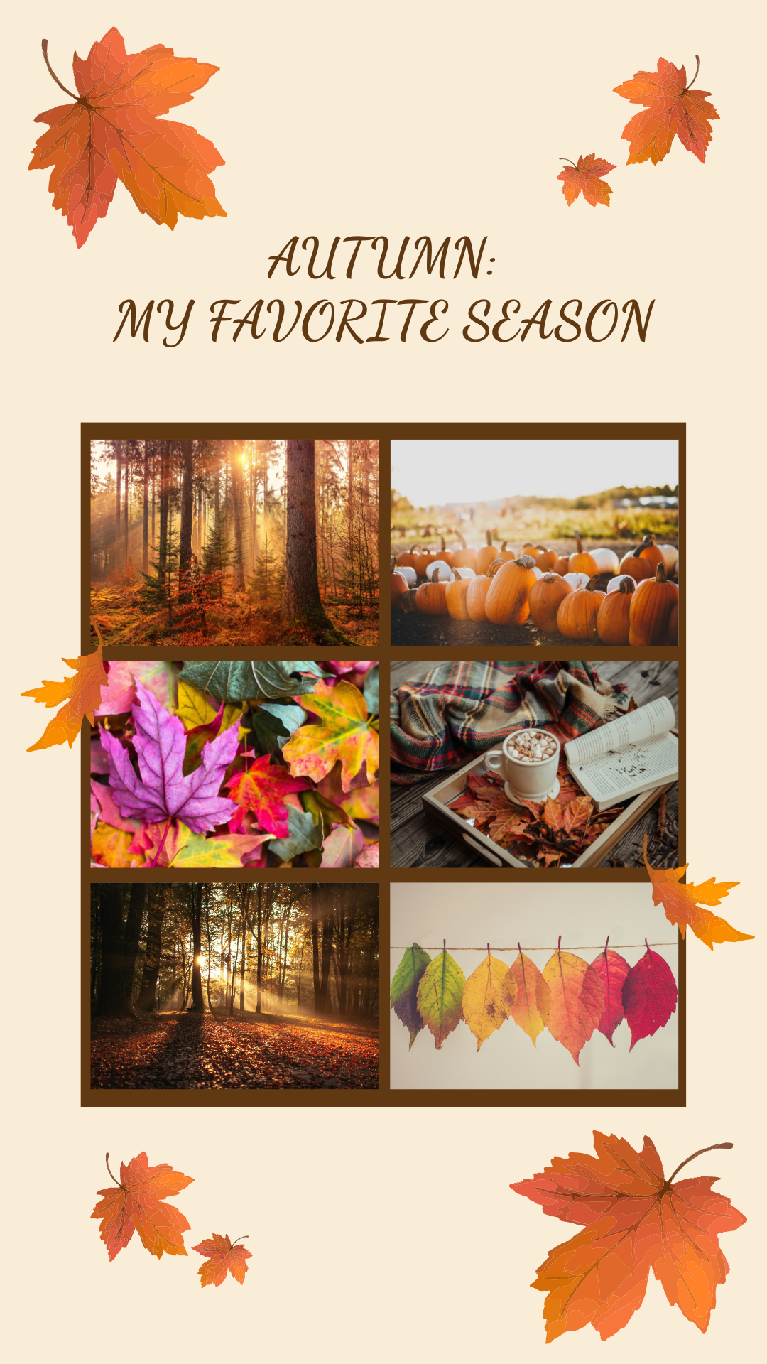 Aesthetic Autumn Collage Template