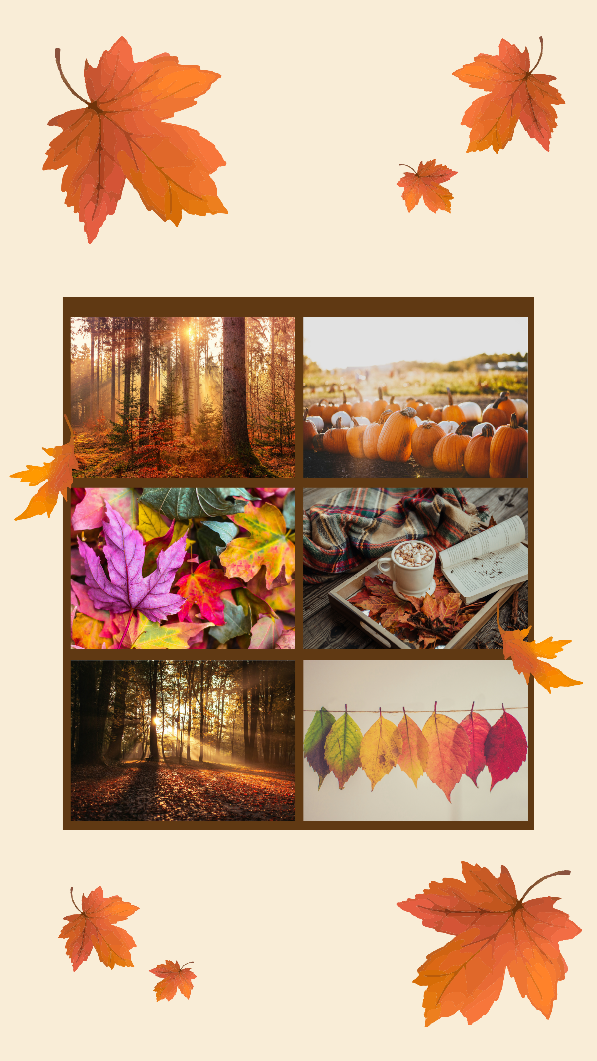 Free Aesthetic Autumn Collage Template