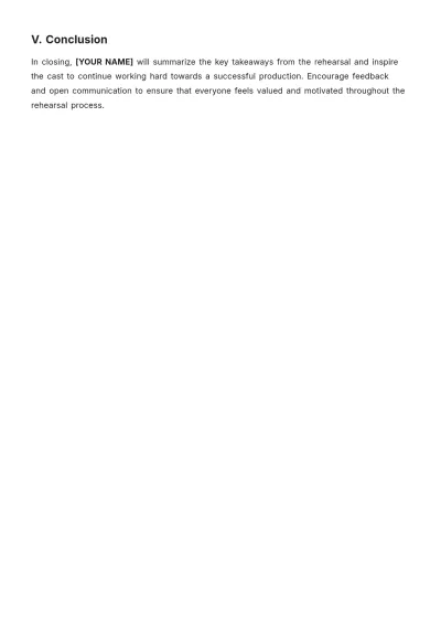 Free High School Musical Playscript Template to Edit Online