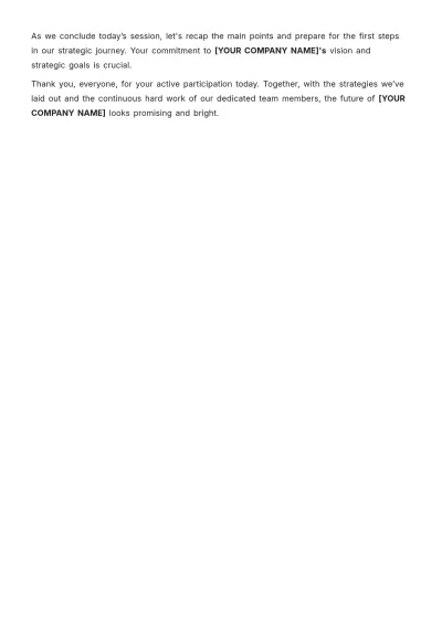 Free Strategic Planning Script Template to Edit Online
